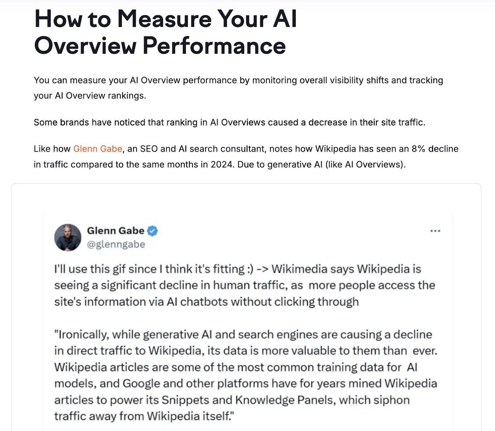 Creating quotable content by using a clear heading, applying the BLUF technique, and linking to a verifiable source on a blog post by Semrush.