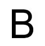 Screenshot of a large capital B in a sans-serif font
