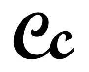 Capital C and lowercase C in cursive