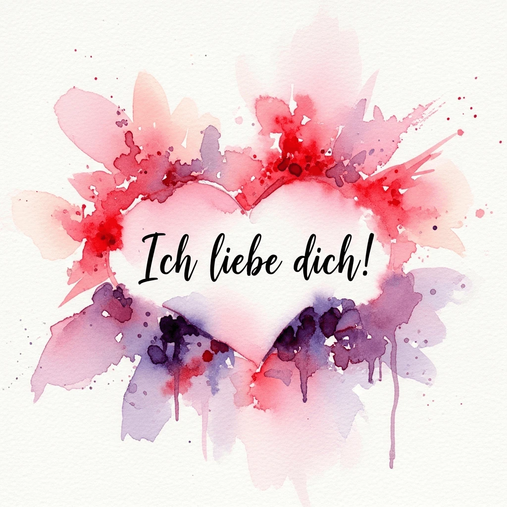 Ich liebe dich‘-Bild mit Herz