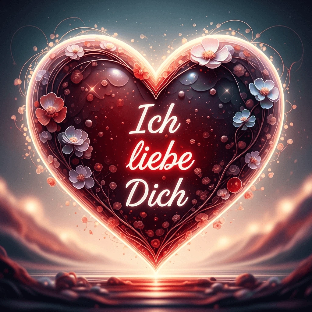 Ich liebe dich‘-Bild mit Herz